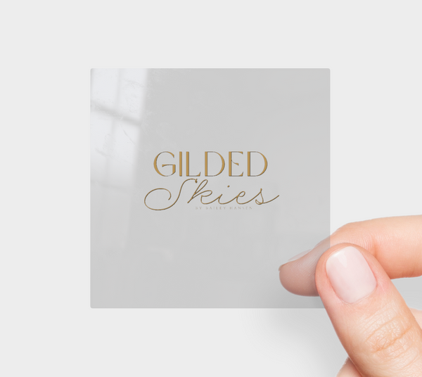 Gilded Skies Logo Sticker | Glossy Vinyl Brand Sticker