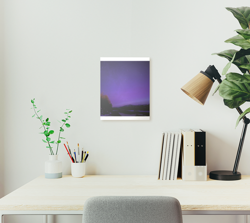 Purple Aurora Borealis Aluminum Print | Northern Lights Metal Wall Art